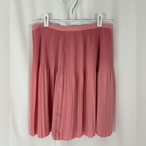 LOFT Soft Pleated Peachy Pink Flare Skirt